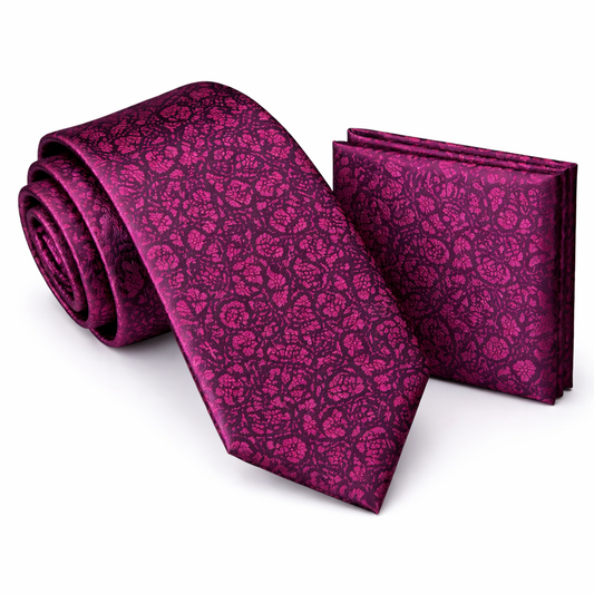 Men’s Tie & Pocket Square Set – Premium Formal Combo