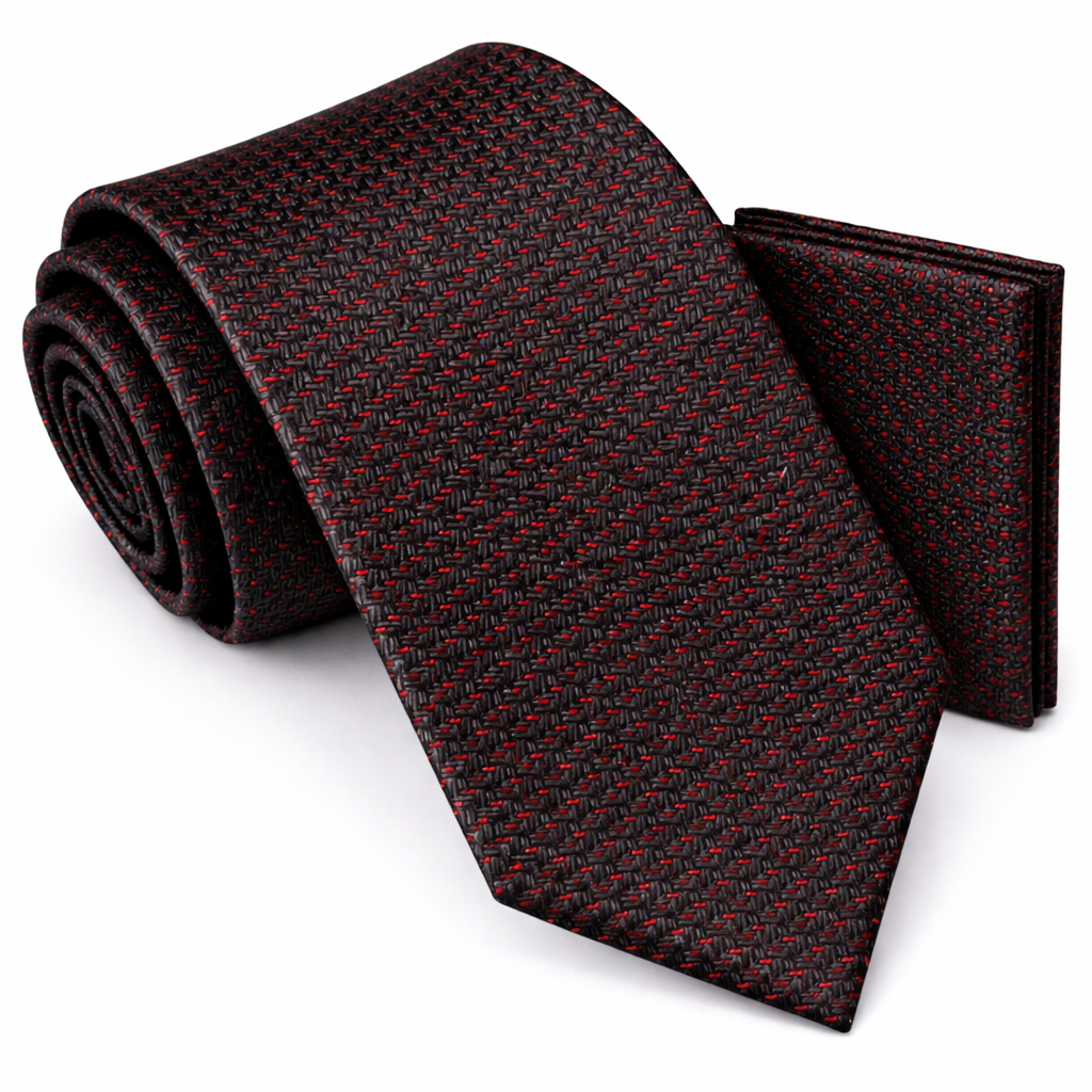 Men’s Tie & Pocket Square Set – Premium Formal Combo