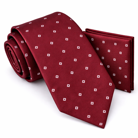 Men’s Tie & Pocket Square Set – Premium Formal Combo