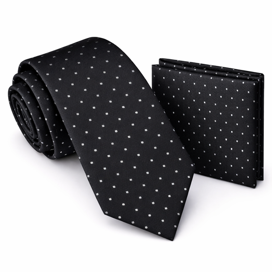 Men’s Tie & Pocket Square Set – Premium Formal Combo