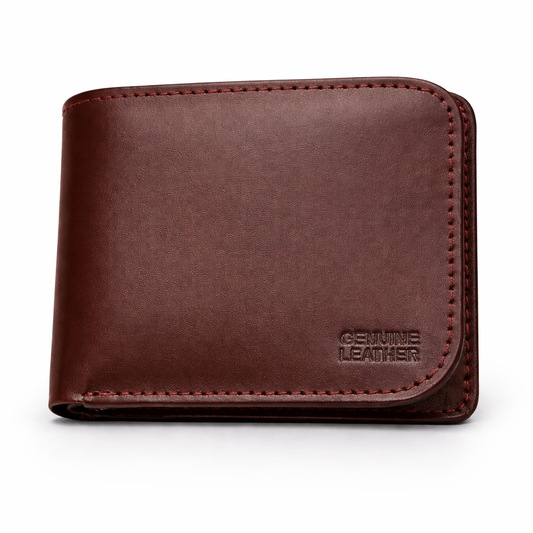 Premium Round Cut Pure 100% Leather Wallet – WL-117