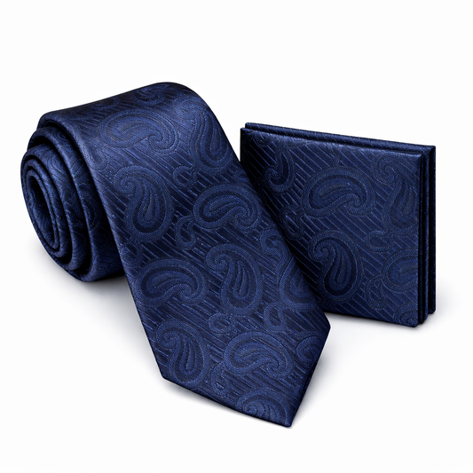 Men’s Tie & Pocket Square Set – Premium Formal Combo - TS-0034