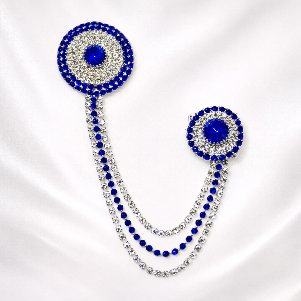 Men's Brooch Suit Pin Badge with Chains Buckle Chain Collar Lapel for Men Shirt Decoration Metal Clips Women Tuxedo Tie Hat Scarf