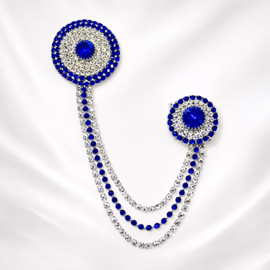 Men's Brooch Suit Pin Badge with Chains Buckle Chain Collar Lapel for Men Shirt Decoration Metal Clips Women Tuxedo Tie Hat Scarf