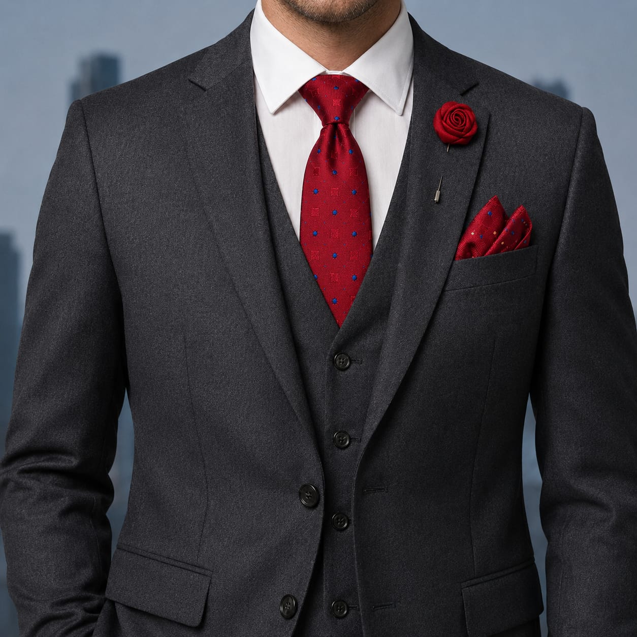 The Executive Suite: Men’s Tie, Brooch & Cufflinks Set – Elite Formal Combo-BR-126