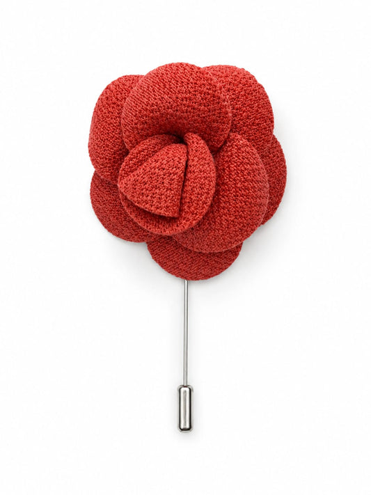 Lapel Pins for Men, Elegant Pink Rose Lapel Pin Groom Boutonnieres for Wedding/Dance/Party, Men Lapel Pins for Suits Satin Flower Corsage