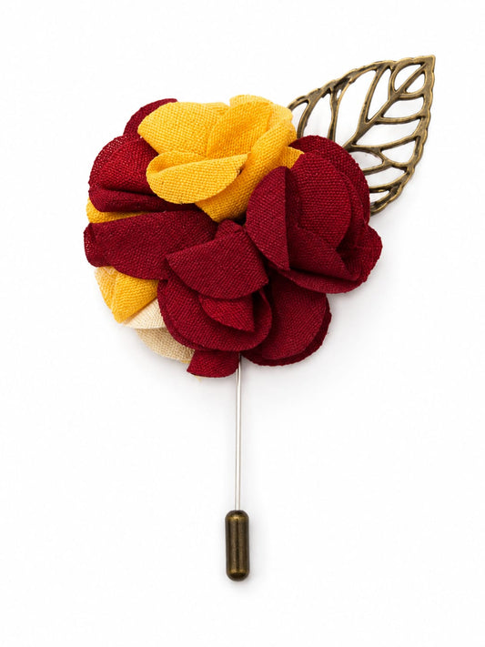 Lapel Pins for Men, Elegant Pink Rose Lapel Pin Groom Boutonnieres for Wedding/Dance/Party, Men Lapel Pins for Suits Satin Flower Corsage