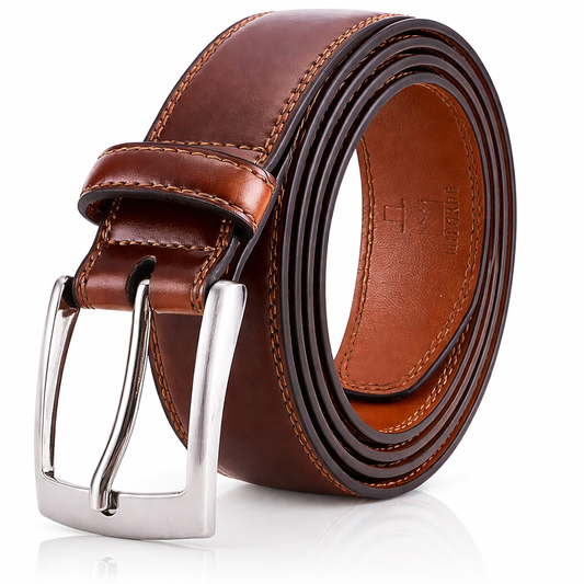 Men’s Genuine Leather Dress Belt – Handmade 100% Cow Leather