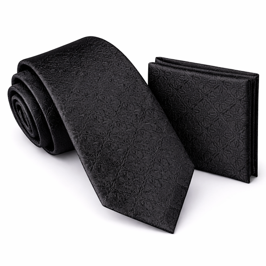 Men’s Tie & Pocket Square Set – Premium Formal Combo