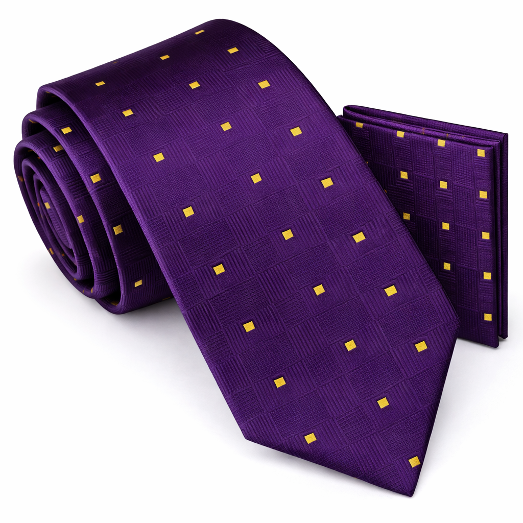 Men’s Tie & Pocket Square Set – Premium Formal Combo