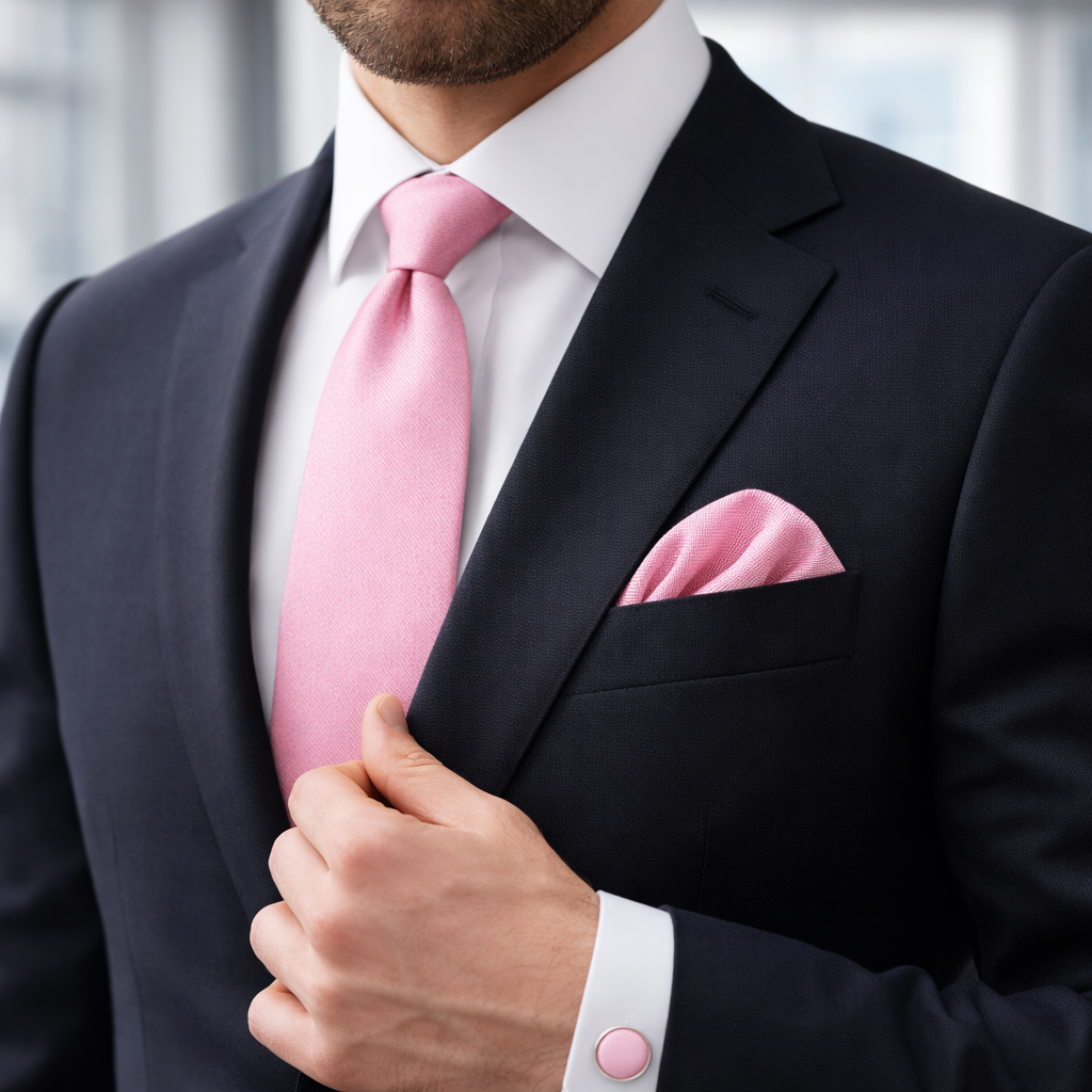 Men’s Tie, Pocket Square & Cufflinks Set – Luxury Formal Accessory Combo