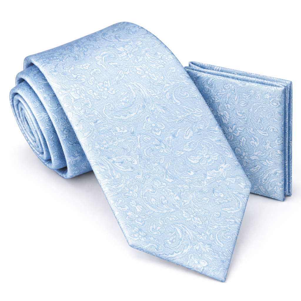 Men’s Tie & Pocket Square Set – Premium Formal Combo