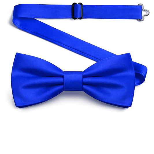 Royal Blue Men's Bow Tie Set - Elegant Formal Neckwear for Weddings