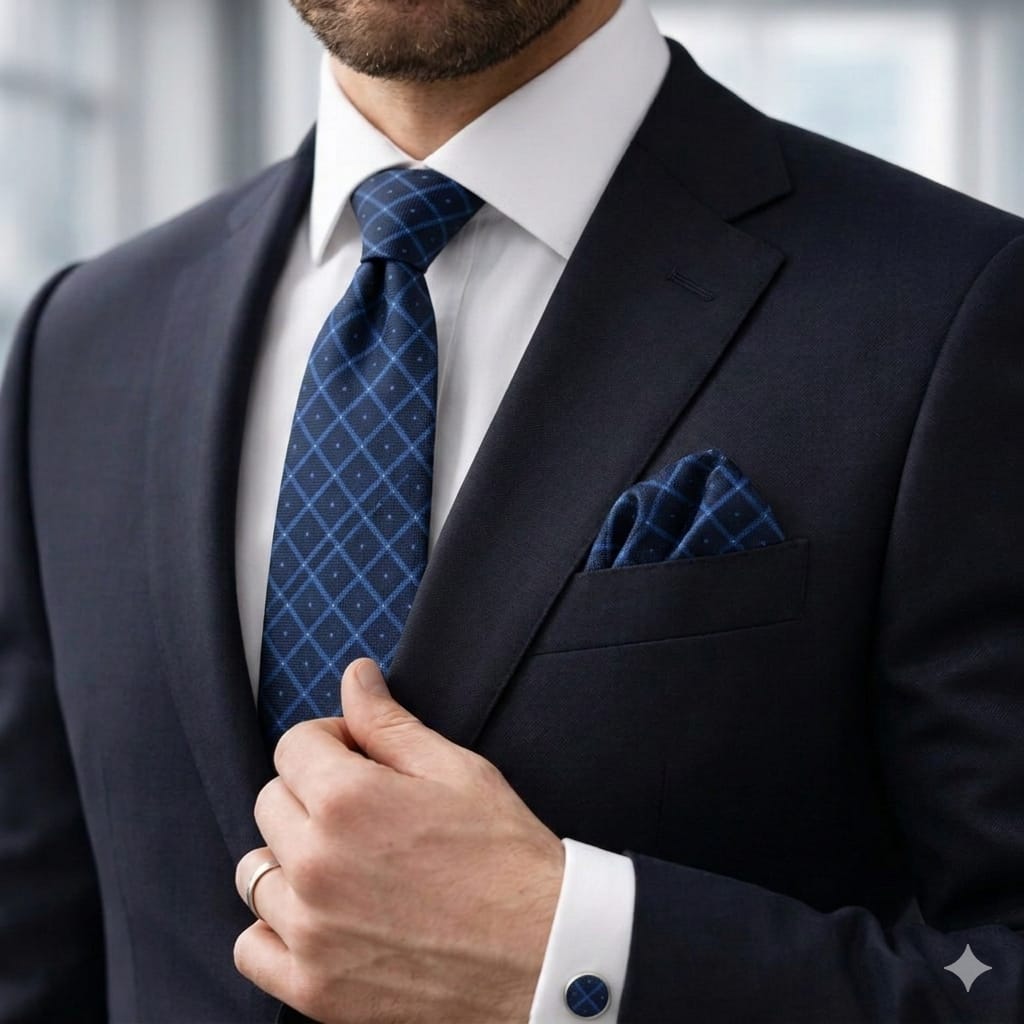Men’s Tie, Pocket Square & Cufflinks Set – Luxury Formal Accessory ComboMen’s Tie, Pocket Square & Cufflinks Set – Luxury Formal Accessory Combo - CU-087