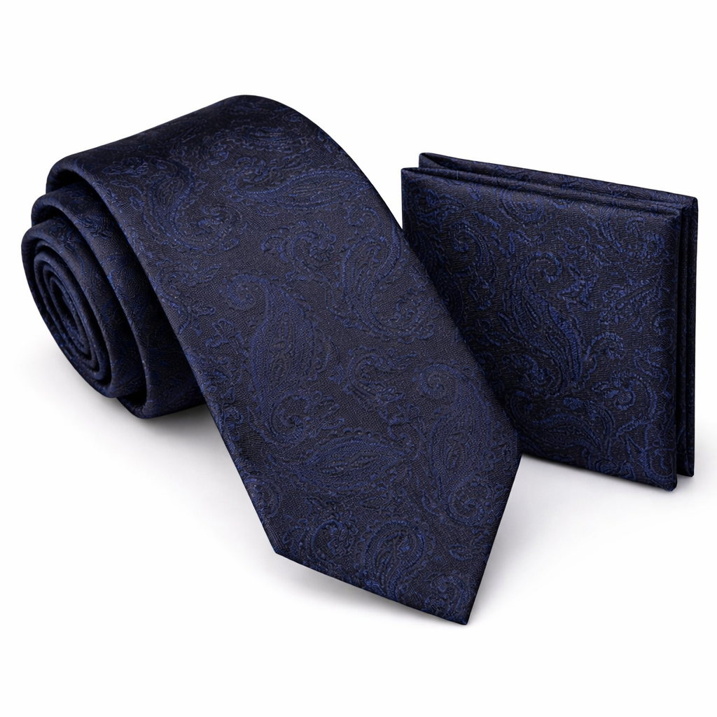 Men’s Tie & Pocket Square Set – Premium Formal Combo