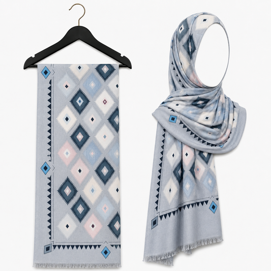 Stylengift Premium Lawn Printed Hijabs | Imported High-Quality Summer Scarf-SH-202