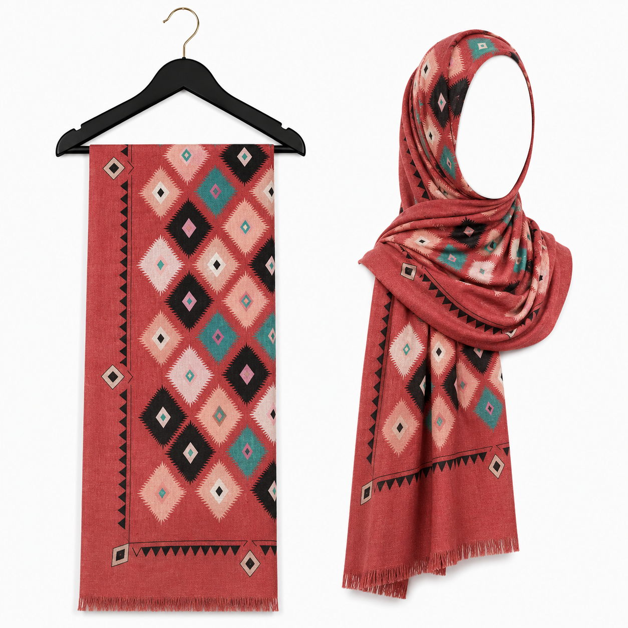 Stylengift Premium Lawn Printed Hijabs | Imported High-Quality Summer Scarf-SH-205