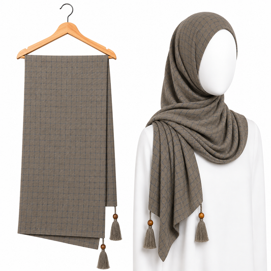 Stylengift premium  Crushed  Hijabs | All-Season Formal Tassel Scarf=SH-184