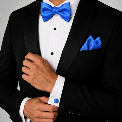 Bow Tie, Pocket Square & Cufflink The Elite 3-Piece Matching Set BPC 3008