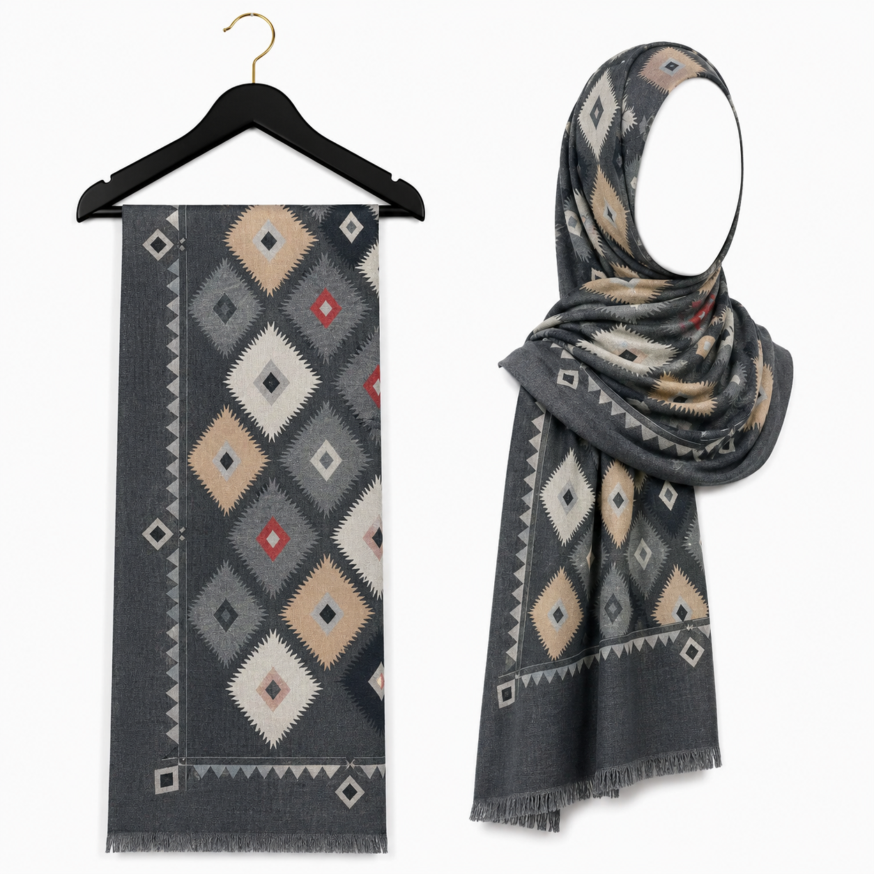 Stylengift Premium Lawn Printed Hijabs | Imported High-Quality Summer Scarf-SH-201