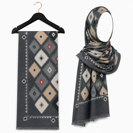 Stylengift Premium Lawn Printed Hijabs | Imported High-Quality Summer Scarf-SH-201