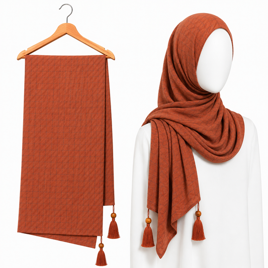 Stylengift premium  Crushed  Hijabs | All-Season Formal Tassel Scarf=SH-186