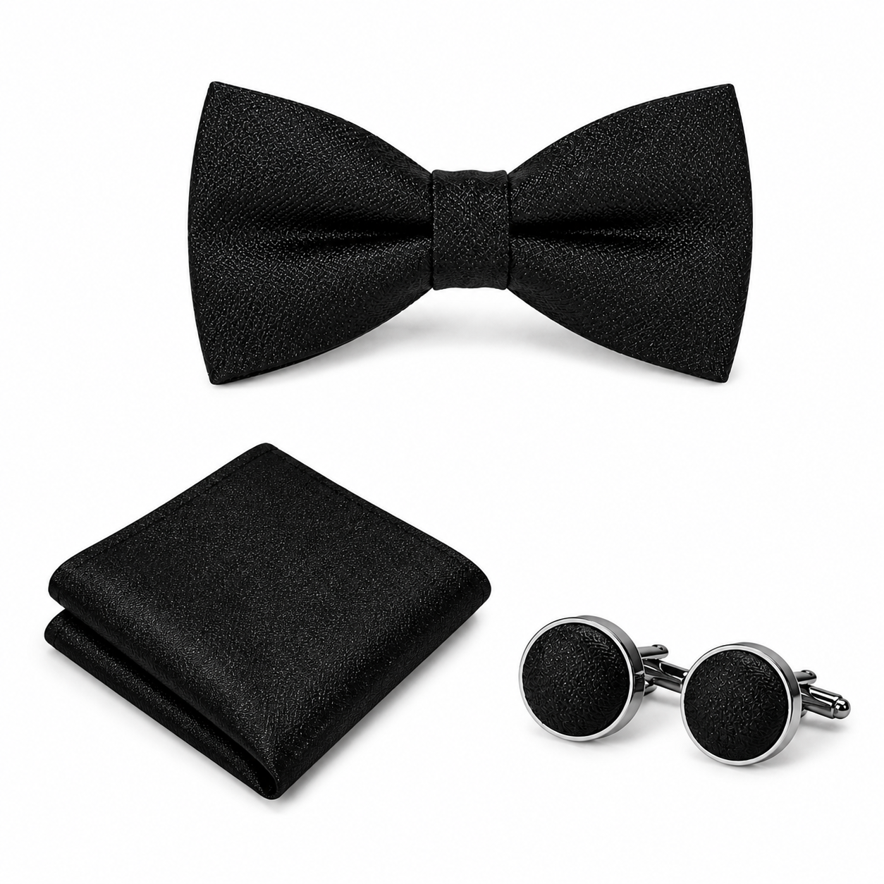 Bow Tie, Pocket Square & Cufflink The Elite 3-Piece Matching Set BPC 3006