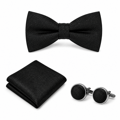 Bow Tie, Pocket Square & Cufflink The Elite 3-Piece Matching Set BPC 3006