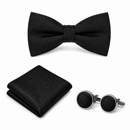 Bow Tie, Pocket Square & Cufflink The Elite 3-Piece Matching Set BPC 3006