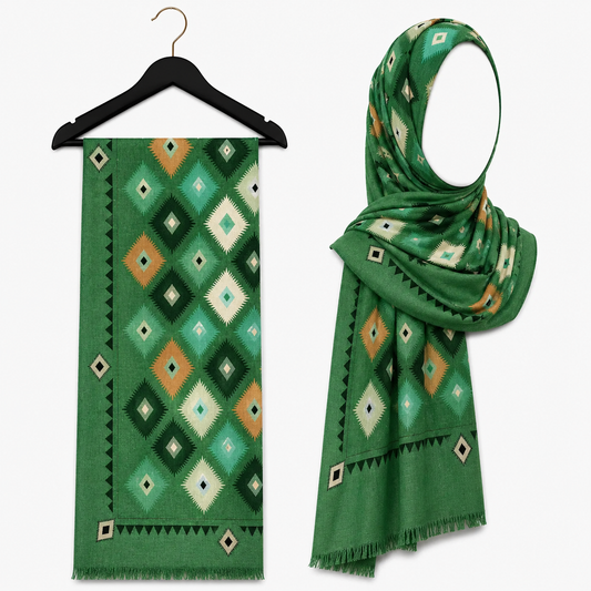 Stylengift Premium Lawn Printed Hijabs | Imported High-Quality Summer Scarf-SH-203