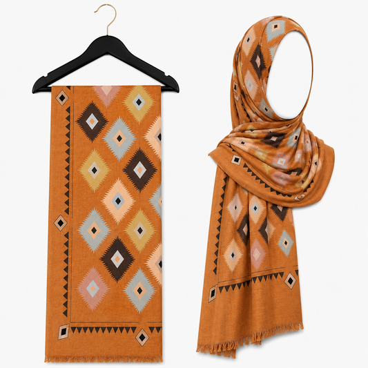 Stylengift Premium Lawn Printed Hijabs | Imported High-Quality Summer Scarf-SH-207