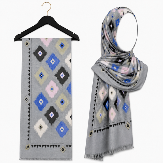 Stylengift Premium Lawn Printed Hijabs | Imported High-Quality Summer Scarf-SH-208