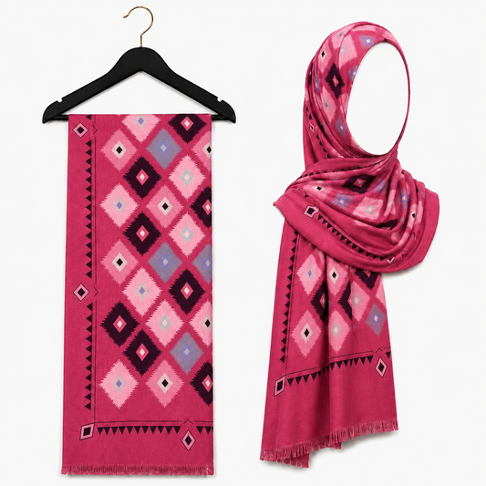 Stylengift Premium Lawn Printed Hijabs | Imported High-Quality Summer Scarf-SH-197