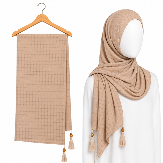 Stylengift premium  Crushed  Hijabs | All-Season Formal Tassel Scarf=SH-176