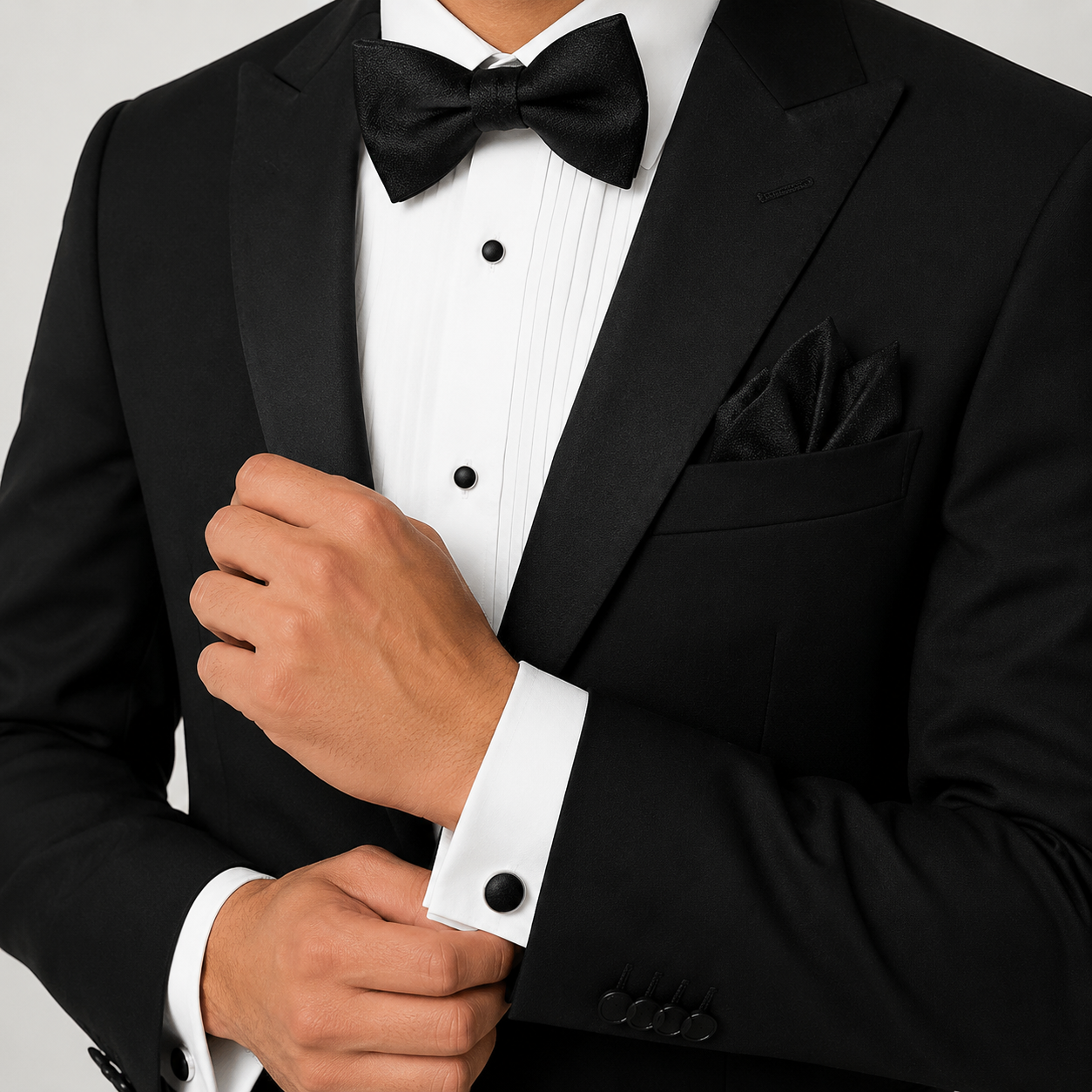 Bow Tie, Pocket Square & Cufflink The Elite 3-Piece Matching Set BPC 3006