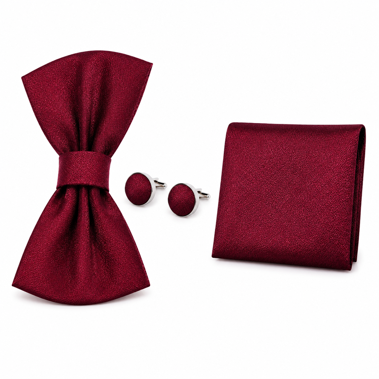 Bow Tie, Pocket Square & Cufflink The Elite 3-Piece Matching Set BPC 3002