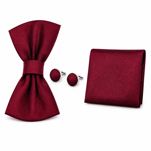 Bow Tie, Pocket Square & Cufflink The Elite 3-Piece Matching Set BPC 3002