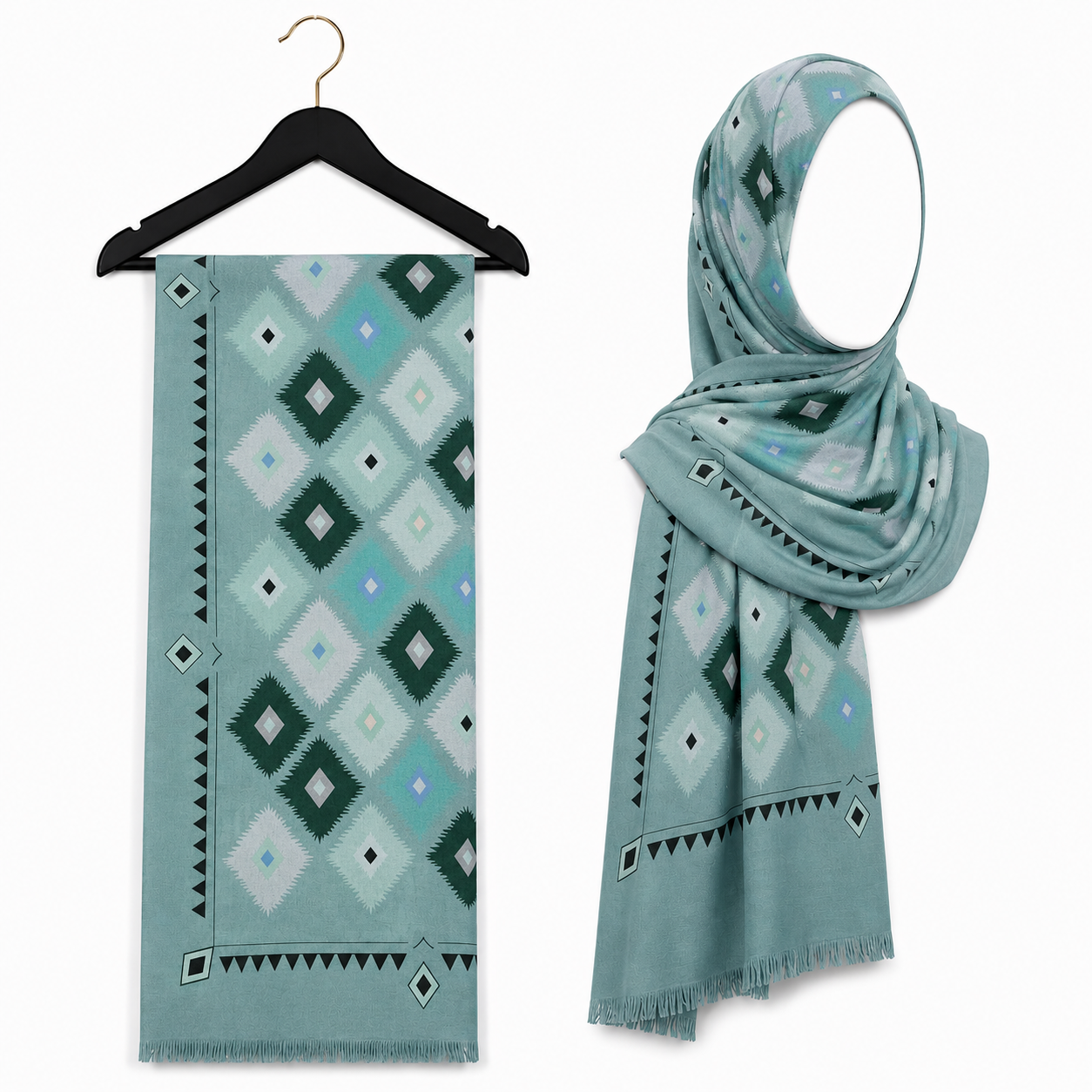 Stylengift Premium Lawn Printed Hijabs | Imported High-Quality Summer Scarf-SH-198