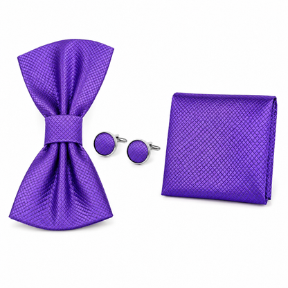 Bow Tie, Pocket Square & Cufflink The Elite 3-Piece Matching Set BPC 3003