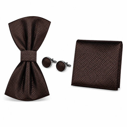 Bow Tie, Pocket Square & Cufflink The Elite 3-Piece Matching Set BPC 3009