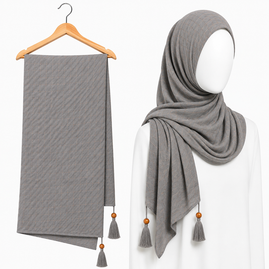 Stylengift premium  Crushed  Hijabs | All-Season Formal Tassel Scarf=SH-179