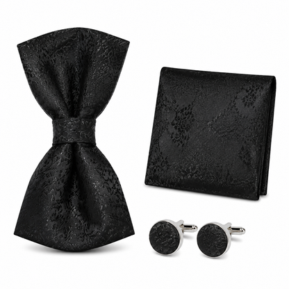 Bow Tie, Pocket Square & Cufflink The Elite 3-Piece Matching Set BPC 3005