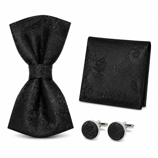 Bow Tie, Pocket Square & Cufflink The Elite 3-Piece Matching Set BPC 3005