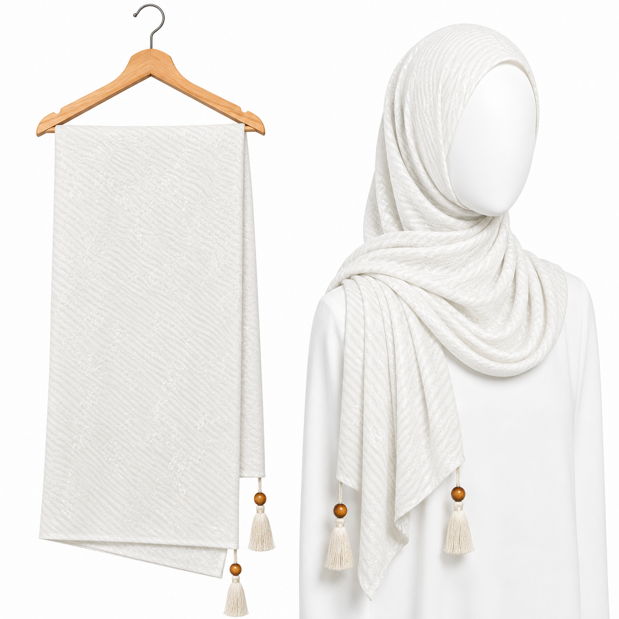 Stylengift premium  Crushed  Hijabs | All-Season Formal Tassel Scarf=SH-180
