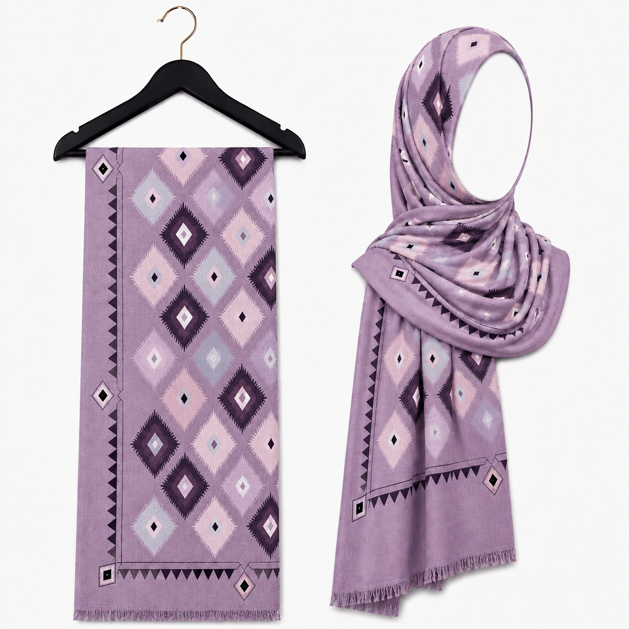 Stylengift Premium Lawn Printed Hijabs | Imported High-Quality Summer Scarf-SH-199